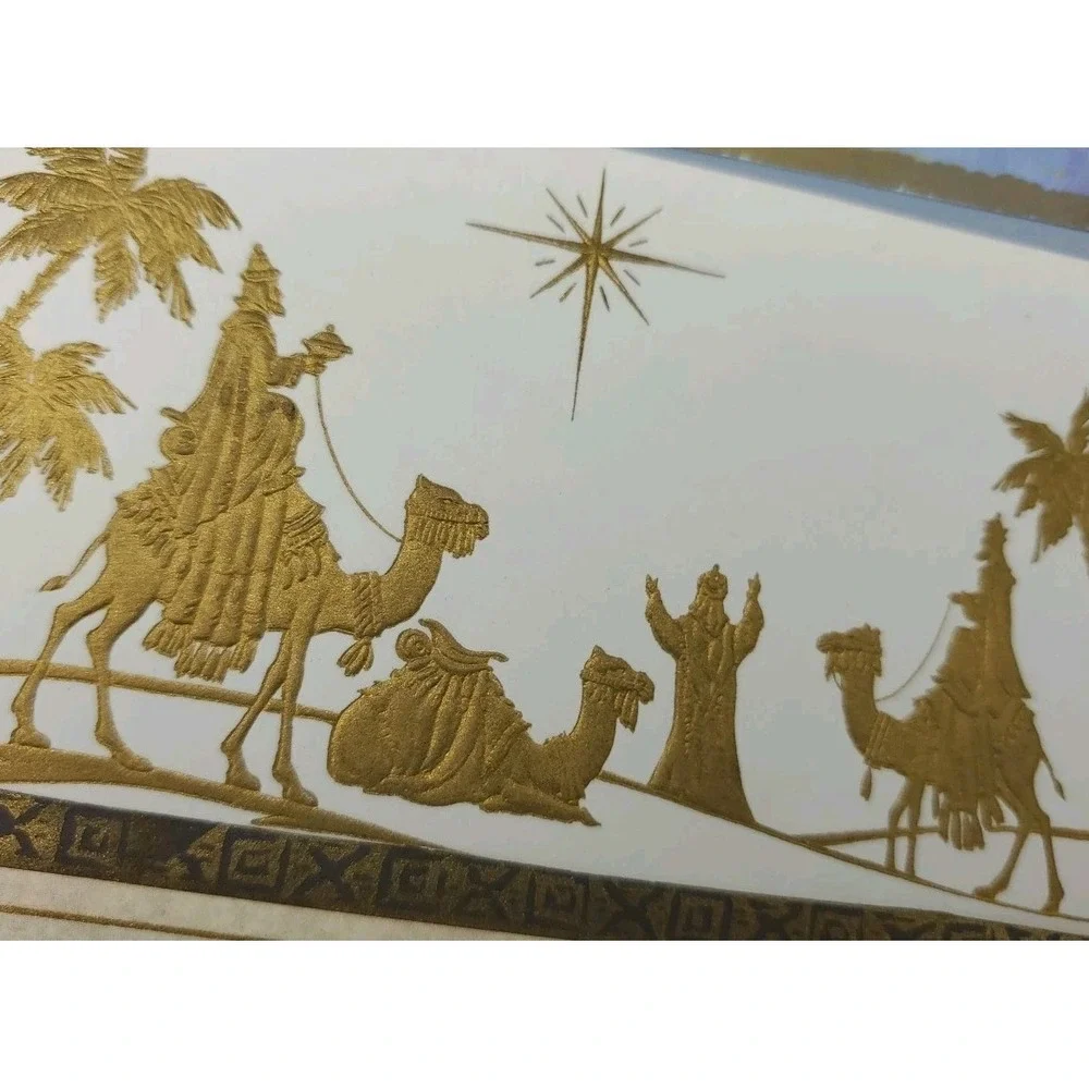 10 Old Used Vtg CHRISTMAS CARD Fronts 4 Craft Nativity 3 Kings Bae Jesus Mary Jo